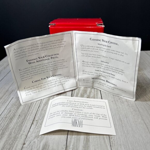 Vintage Mikasa Christmas Tree Votive Candle Holder Clear Glass Holiday w/ Box - Picture 3 of 7